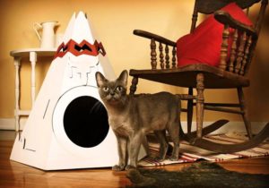 домик для кошки в форме вигвама