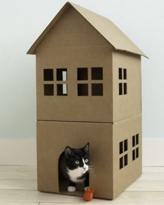 картонный домик для кошки